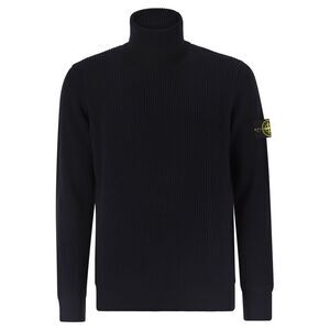 Stone Island Men Finely Ribbed Turtleneck Sweater